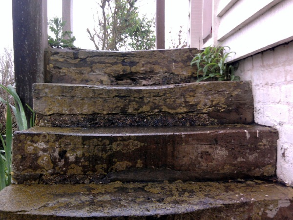 Steps with cement pointing
